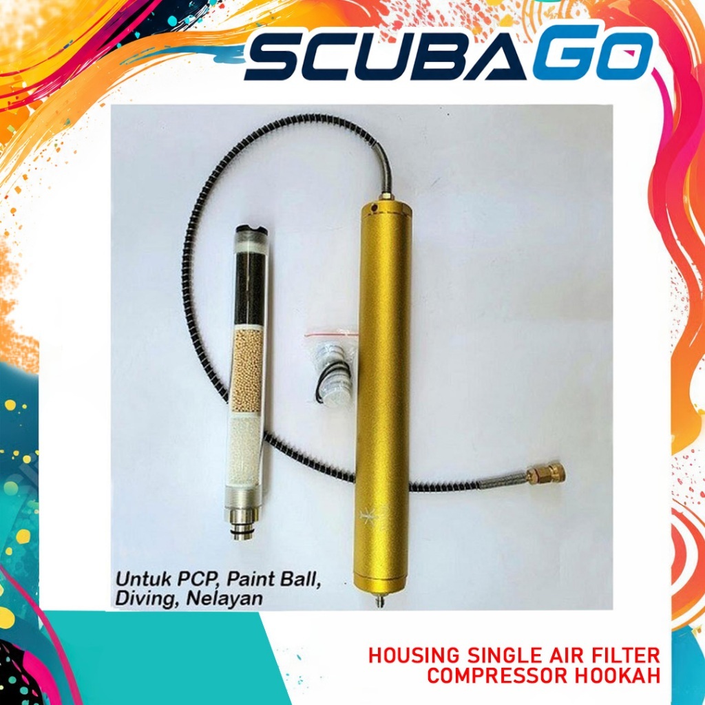 Housing Single Air Filter Udara Compressor Hookah Diving Cartridge Kompresor PCP Dakor Nelayan Selam