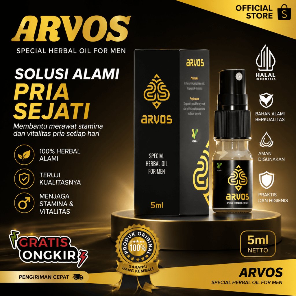Arvos Hoodie Kaos polos Spray Minyak Pijat Ciptakan Keharmonisan Original