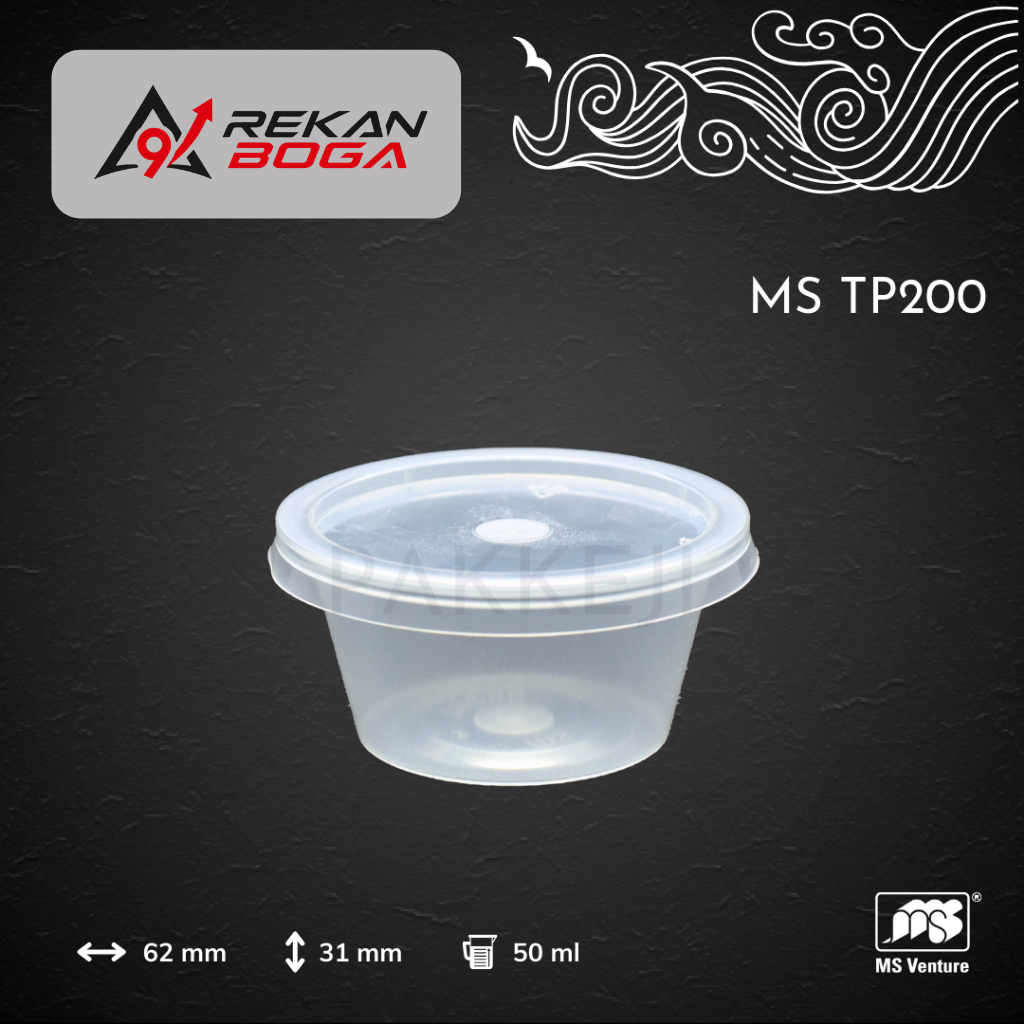 Cup Plastik Kecil 50ml - MS Venture - MS TP200
