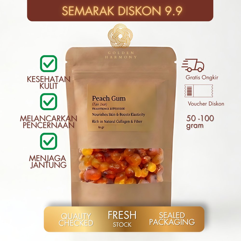 Peach Gum Bersih/ Tao jiao / PeachGum grade A/ Premium Peach Gum
