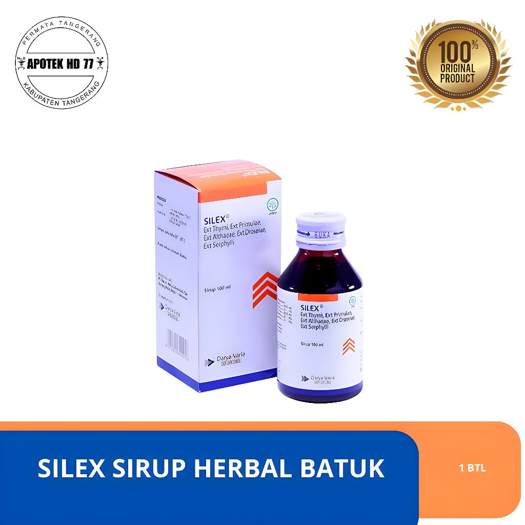 Silex Syrup 100ml Meredakan Batuk Pilek Ekstrak Herba Dewasa, Anak, Ibu Hamil dan Menyusui