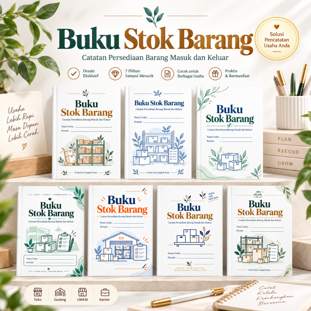 Buku Stok Barang Persediaan Barang Masuk Keluar Buku Catatan Stok Toko Gudang UMKM