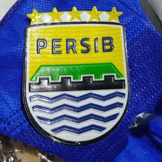 Patch Logo PERSIB BANDUNG Tanpa Bintang emboss 3D TPU silikon