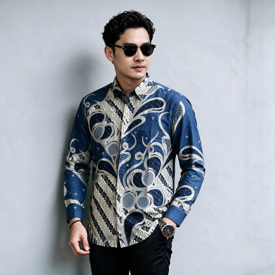 Zeen Hello - Kemeja Batik Pria Premium Lengan Panjang
