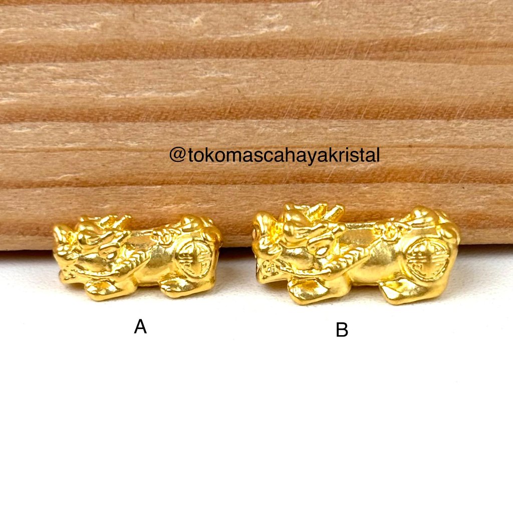 Charm Emas Dragon Naga / pixiu / Emas 24k  - Gold Charm