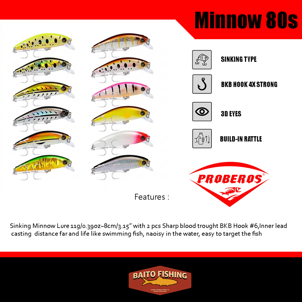 Lure Minnow Proberos 8 cm, 11gram