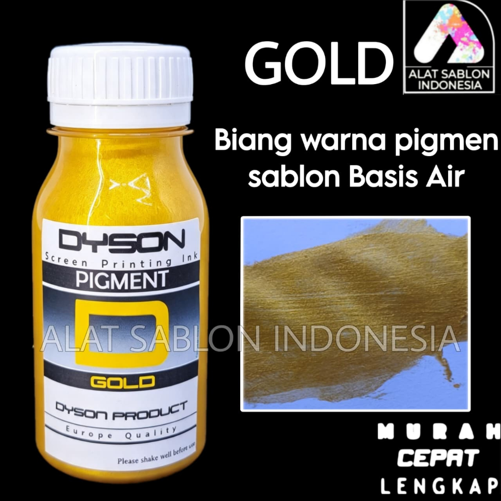 BIANG WARNA SABLON GOLD EMAS PIGMEN DYSON 100GR