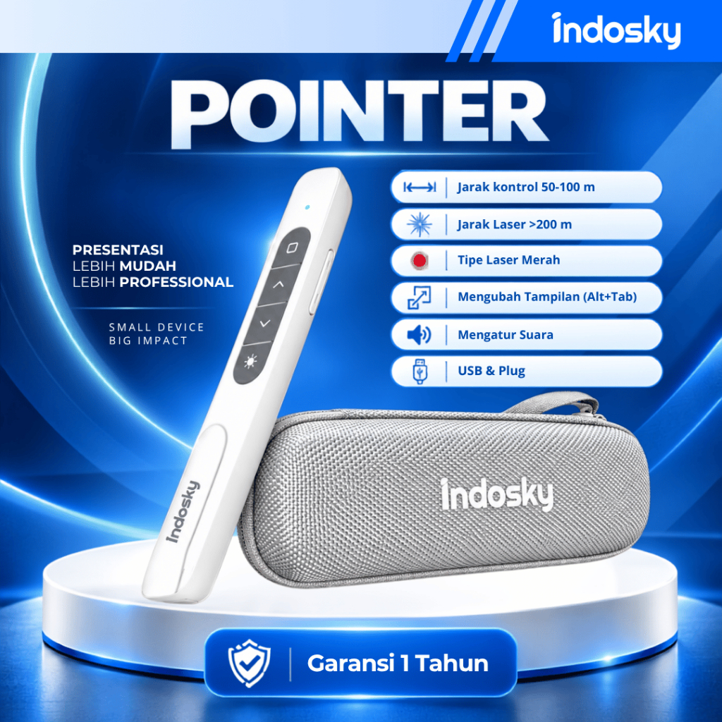 PROMO SPESIAL Indosky Pointer Original | Pointer Presentasi | Presenter Laser Pointer | Pointer Wire