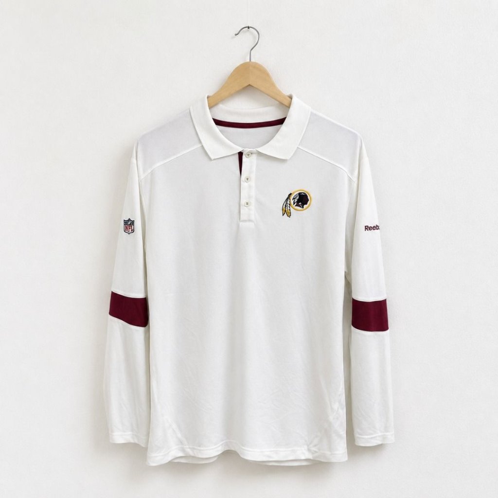 REEBOK x Washington Redskins NFL team Long-sleeved Polo Shirt Jersey