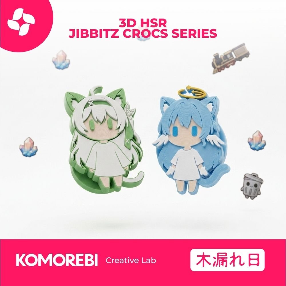 Jibbitz Crocs HSR Robin Firefly Cebol Charms Sandal Lucu Honkai Star Rail Aksesoris Sepatu Custom Ko