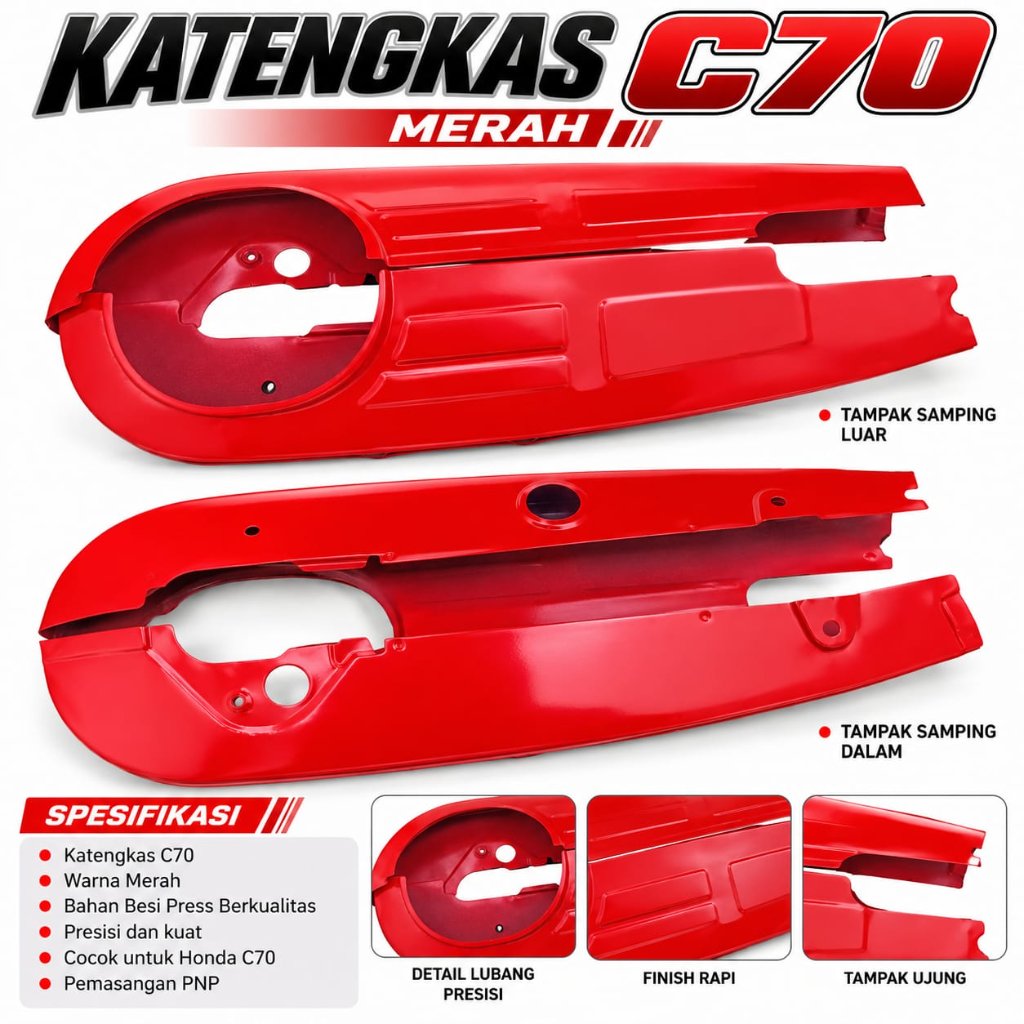 Katengkas C70 Katengkas Rantai Honda C70 Merah