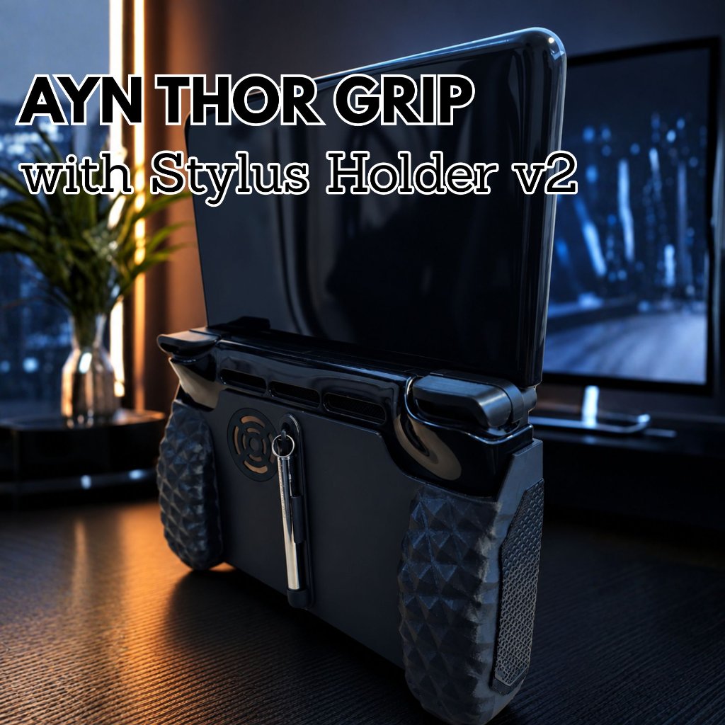 Grip AYN Thor Ergonomis dengan Holder Stylus | AYN Thor Grip with Stylus Holder