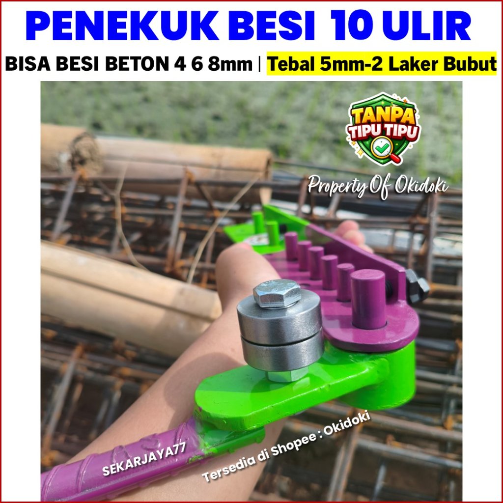 OKIDOKI Alat Cakar Ayam Besi Beton 10 ulir pakai LAKER BUBUT OKUh09
