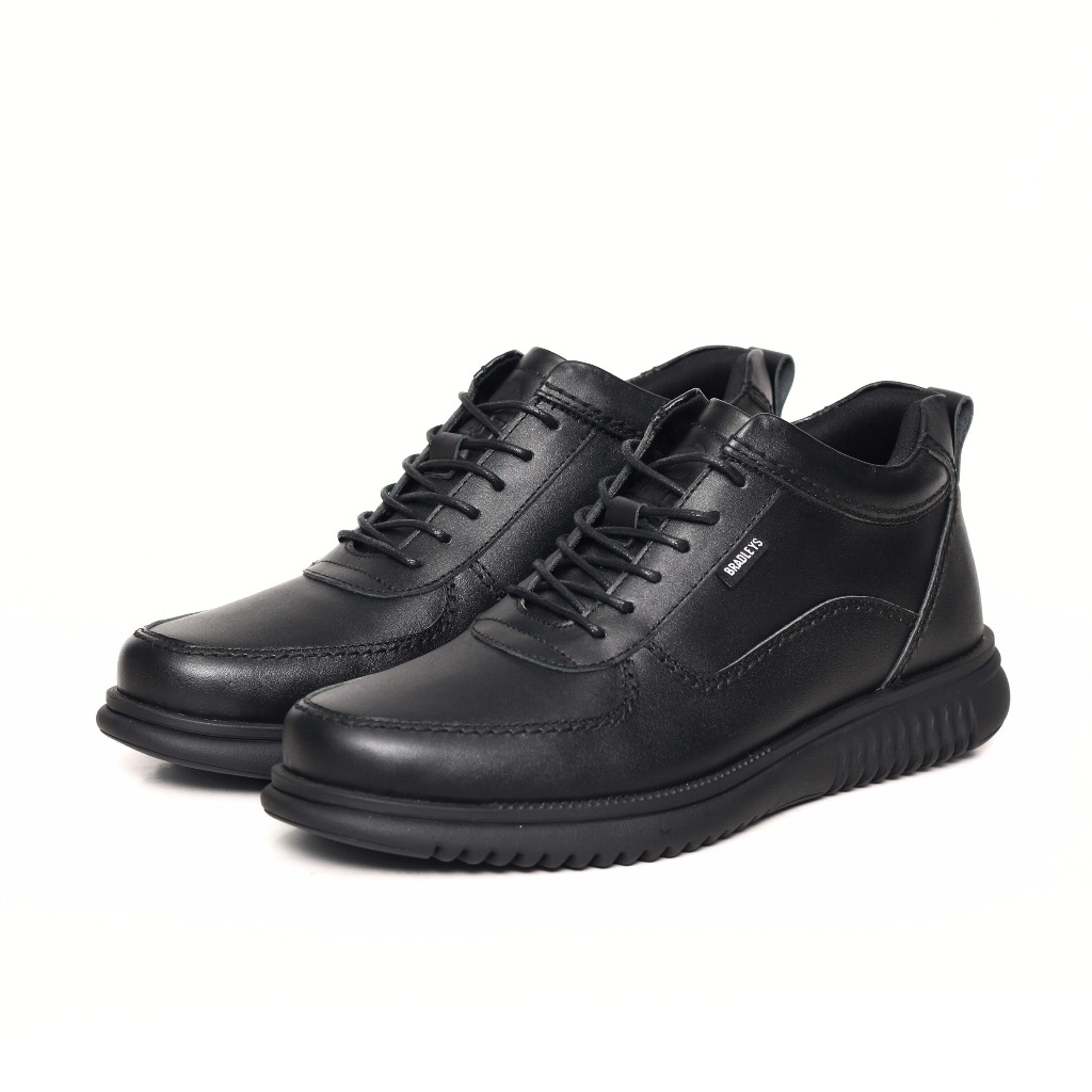 Sepatu Boots Pria Bradleys Hero Granica Black - Ankle Boot - Sepatu Kulit Kerja Casual