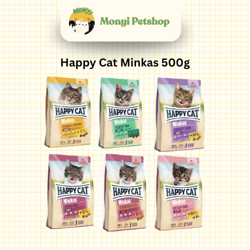 HAPPY CAT 500g Freshpack makanan kucing kering dryfood premium Urinary care hairball control kitten 