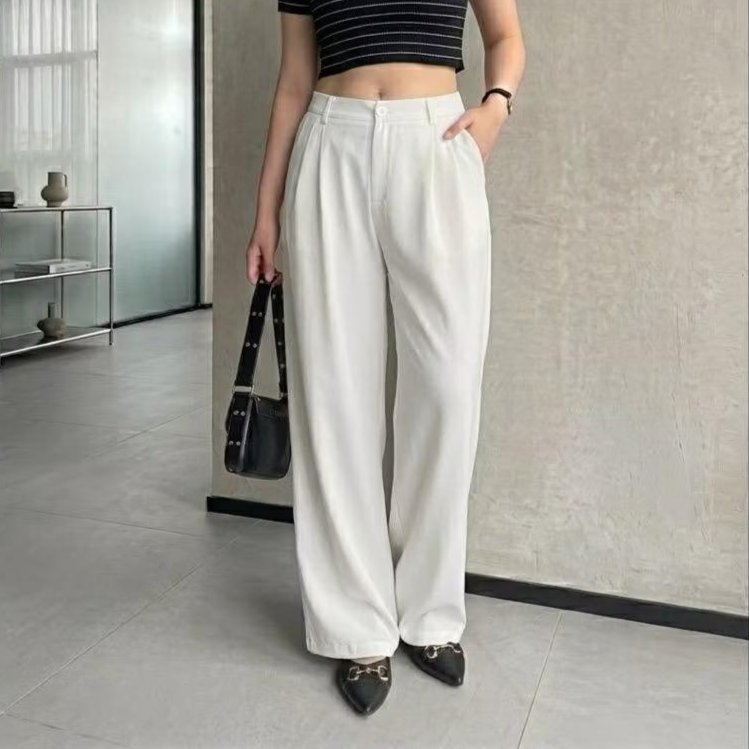Celana Panjang Kulot Highwaist Loose Pants Trousers Celana Kerja Wanita Kantor Anti Kusut Terbaru
