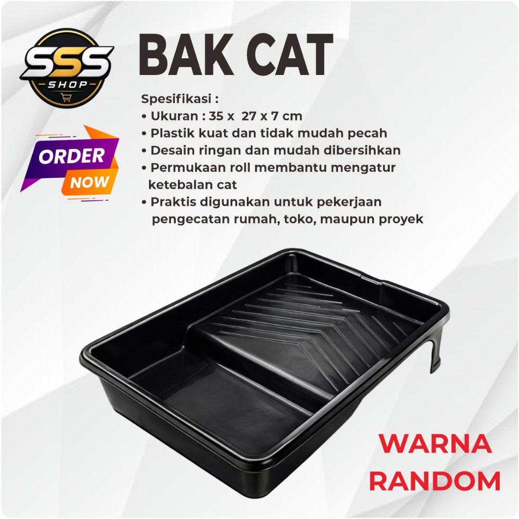 Bak Cat / Wadah Cat / Bak Cat Plastik / Bak Cat Roll Kuas Cat / Bak Cat 9 inch Untuk Cat