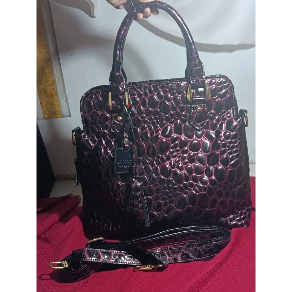 Tas Preloved SSAMZIE SPORT Croco Glossy