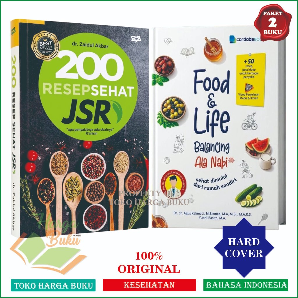 Foto PAKET 2 BUKU 200 Resep Sehat JSR dan Food & Life Balancing Ala Nabi Jurus Rasulullah ORIGINAL