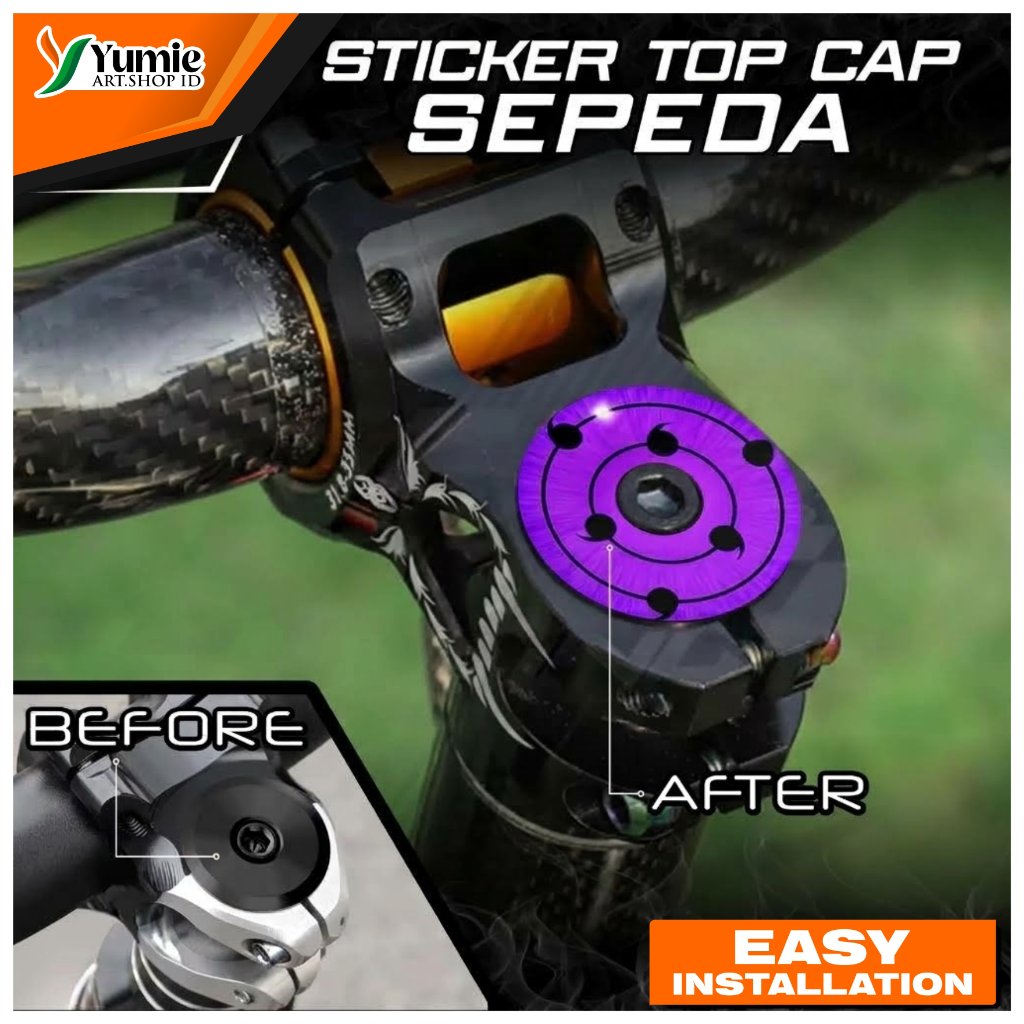 Stiker Decal Top Cap Mash SF Stiker Top Cap Sticker Top Cap Stem Fixie Gear Road Bike