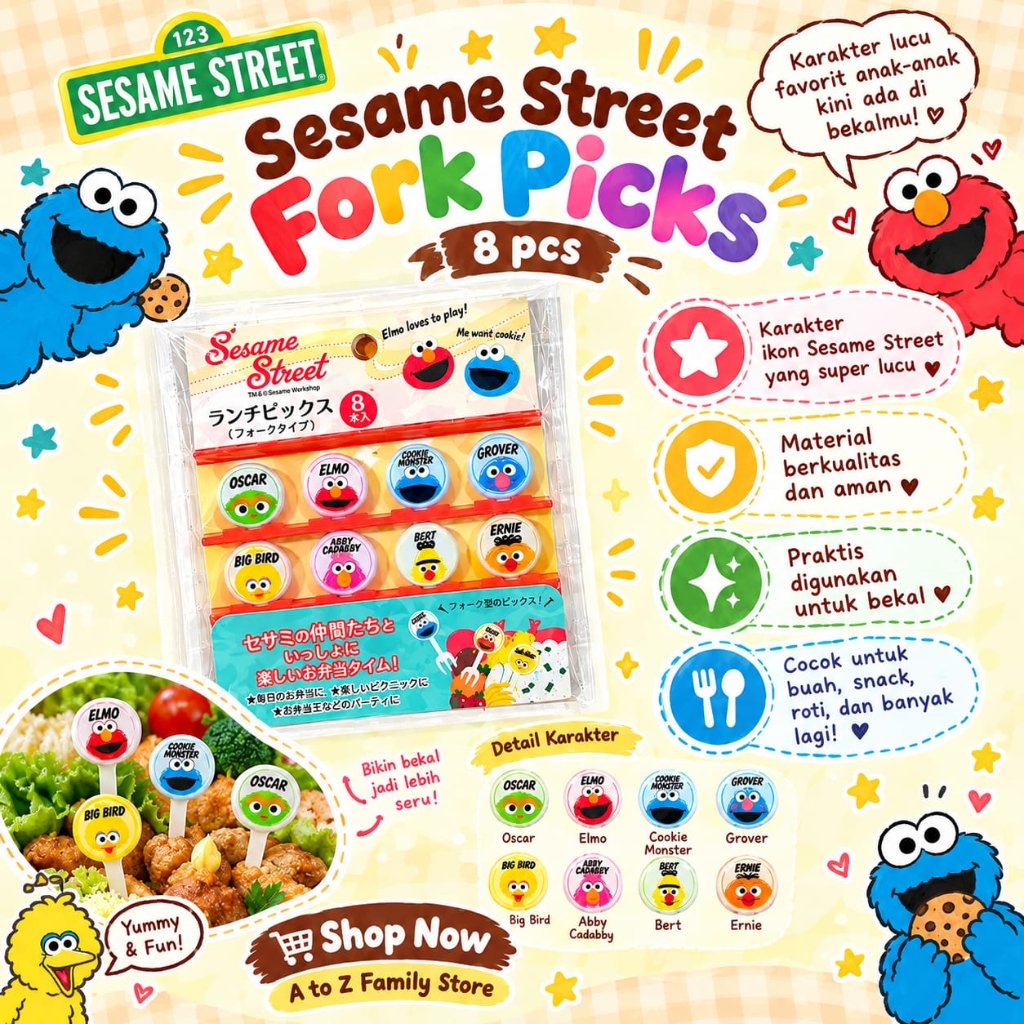 Sesame Street Fork Picks