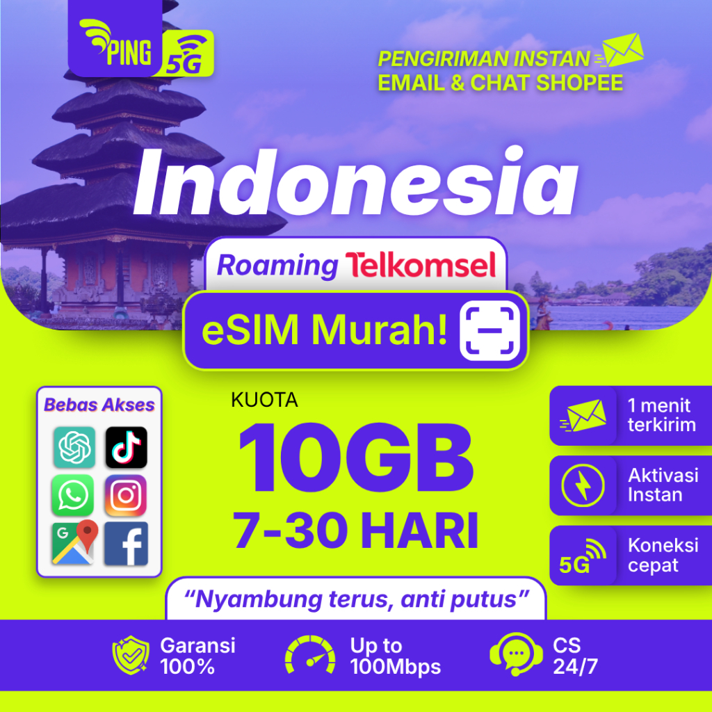 eSIM ROAMING TELKOMSEL INDONESIA Auto Kirim 24Jam eSIM Roaming Solusi IMEI Blokir | eSIM untuk IPHON