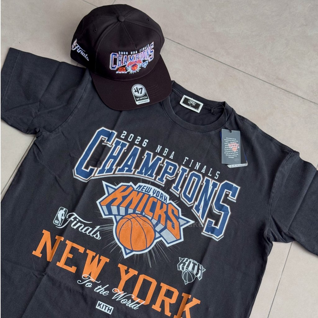 [Ready Stock] KITH NBA Champipn New York Knicks Vintage Tee & Cap - 100% Original Guaranteed