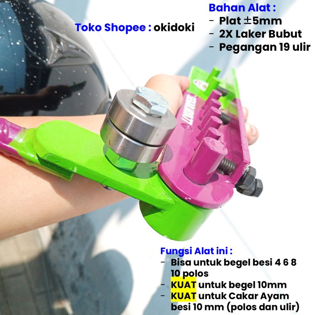 OKIDOKI Alat Cakar Ayam Besi 10 Ulir Laker Bubut Tebal 5mm OKUJ05