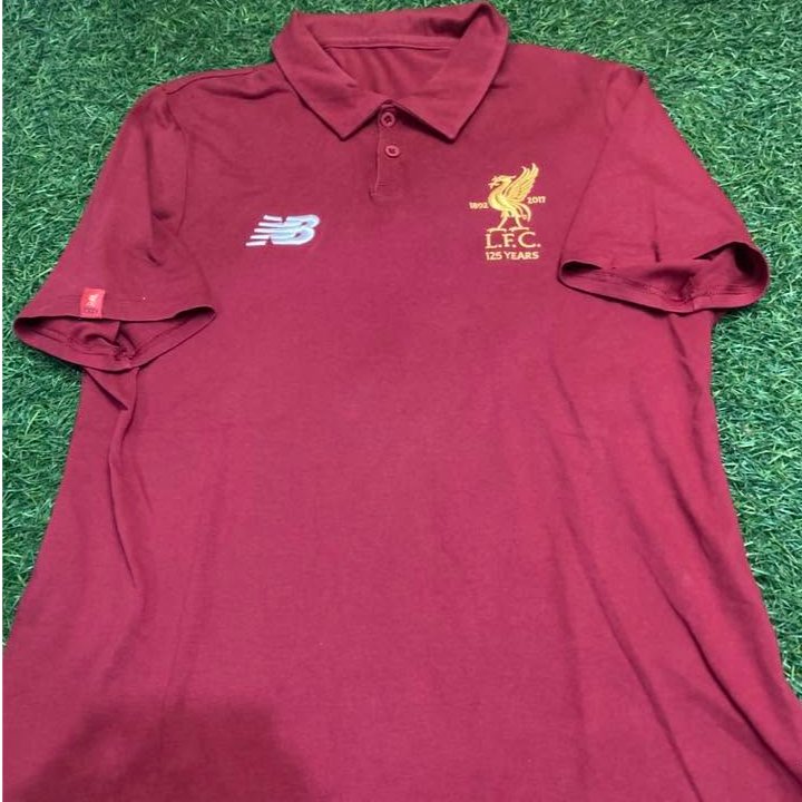 Kaos Polo Liverpool FC 125 Years Anniversary Season 2017/2018 New Balance Original / Polo LFC Merah 