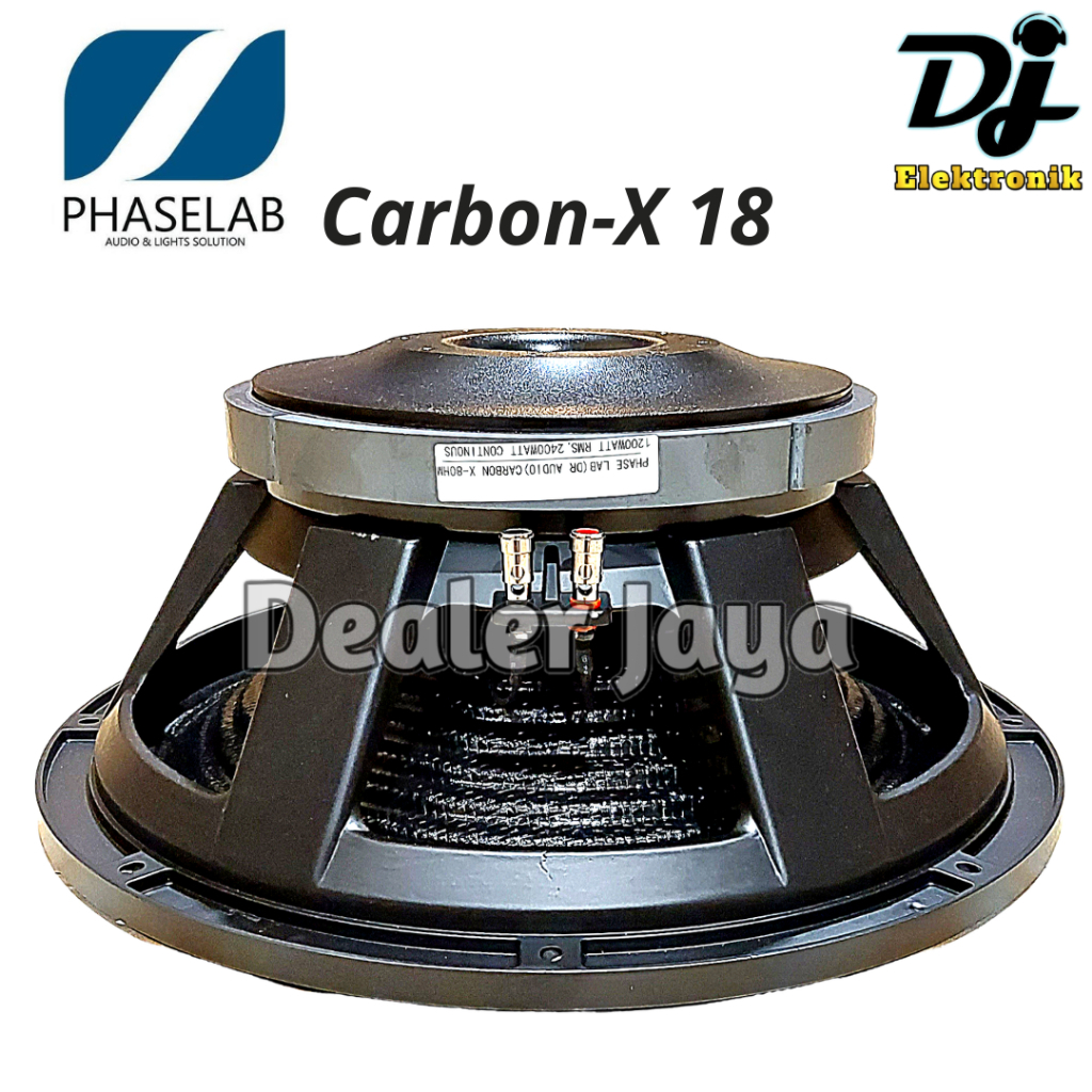 Speaker Komponen Phaselab / Phase Lab CARBON X 18 / CARBON X18 / CARBONX18 / X18 - 18 inch (CARBON)