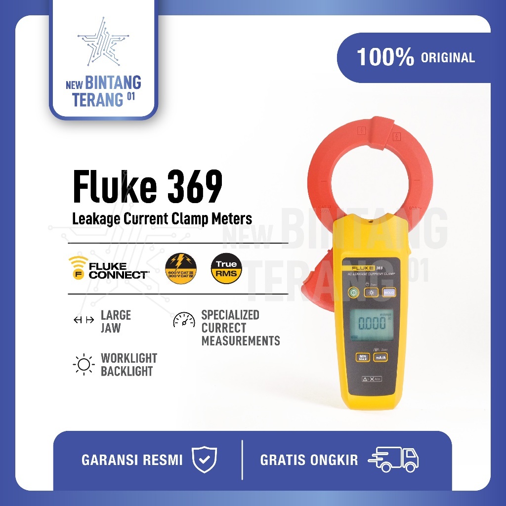 Fluke 369 True-rms Leakage Current Clamp Meter