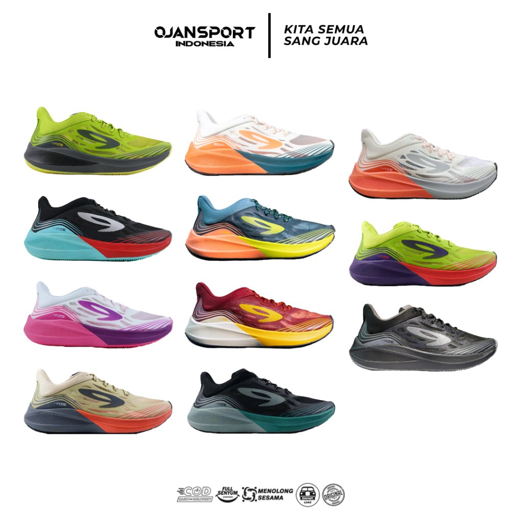 SEPATU RUNNING 910 NINETEEN HAZE VISION 1.0 ORIGINAL 11 PILIHAN WARNA