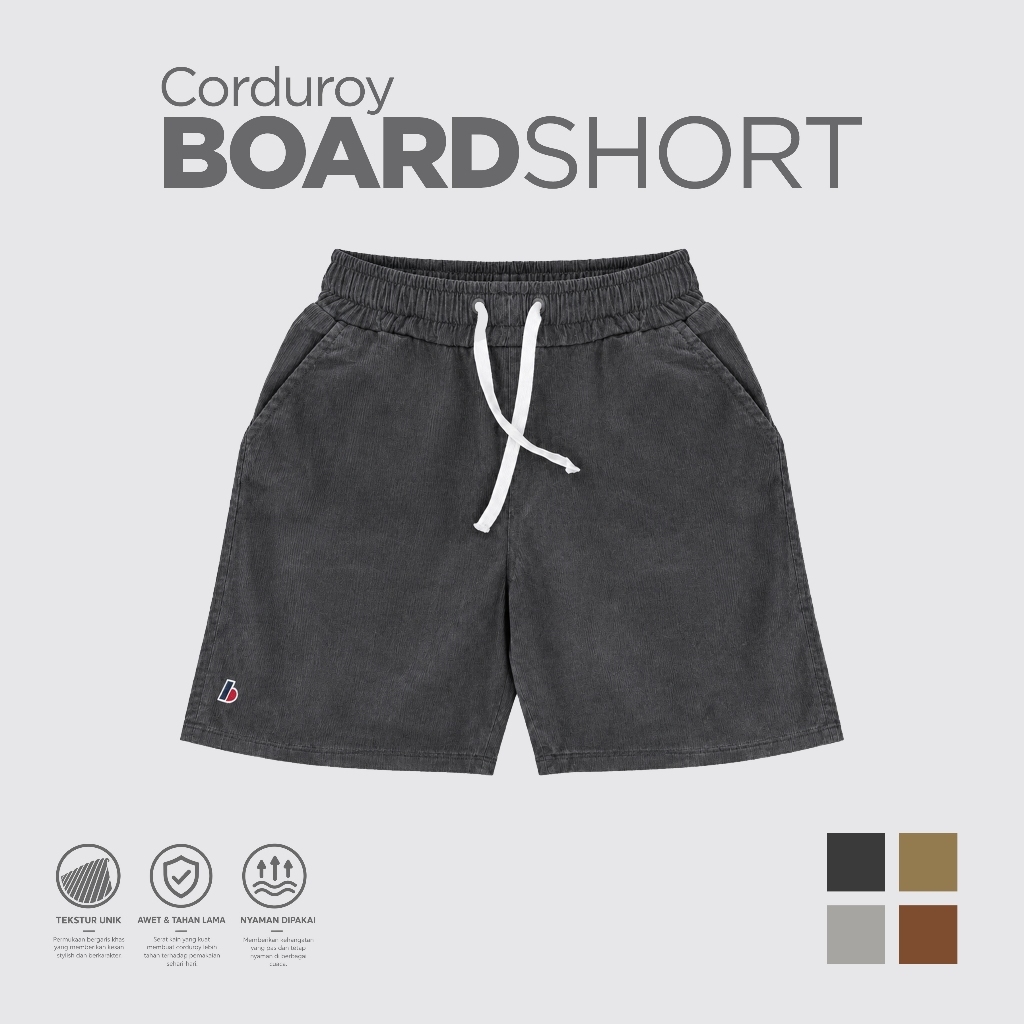Benidson Boardshort Celana Pendek Corduroy Bordir
