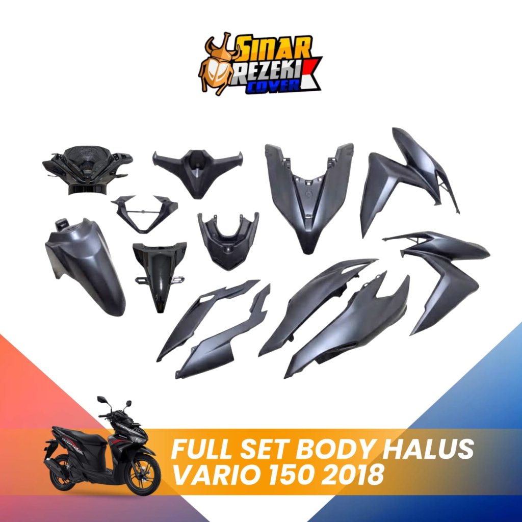 WIN - SET BODY HALUS CAT VARIO 150 125 2018 - 2022 HITAM DOFF