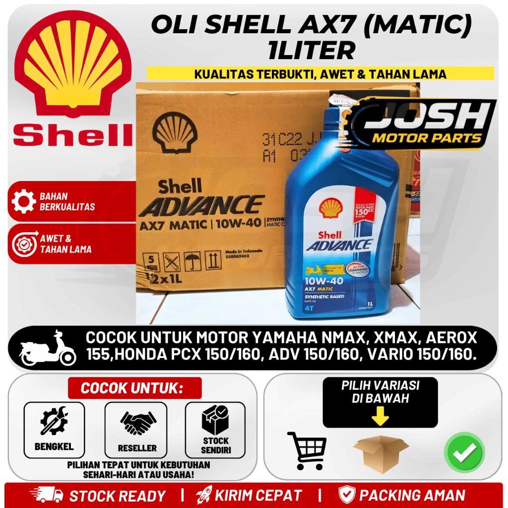 OLI SHELL AX7 (MATIC) 1LITER 1DUS