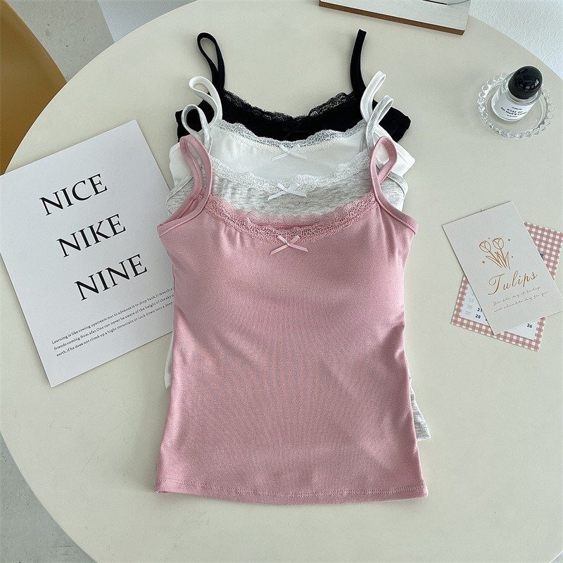 PINKY BR776 Tank Top Bra Lace Knit Inner Cup Bra Wanita Tanktop Panjang Bra Wanita