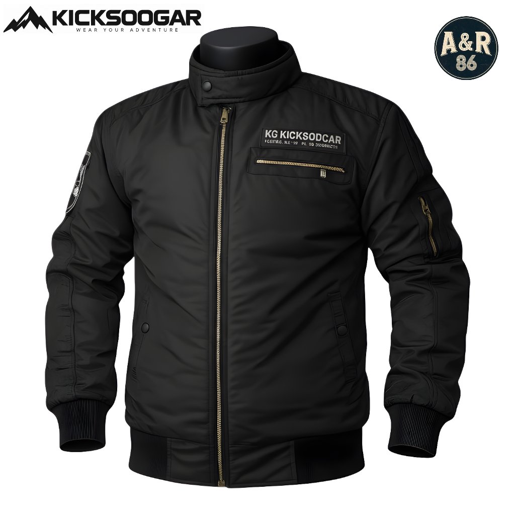 KICKSOOGAR Jaket Bomber Pria Waterproof Windbreaker Tactical Motor Casual Distro Original