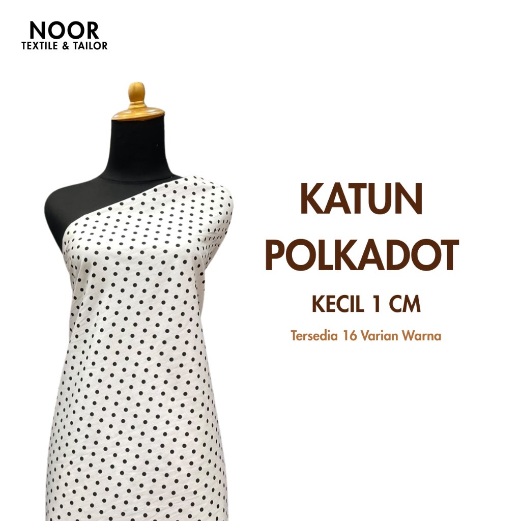 Kain Katun Tokai Jepang POLKADOT | Cotton Poplin | Katun Jepang - Full Color | Super Small |  0.5 Me
