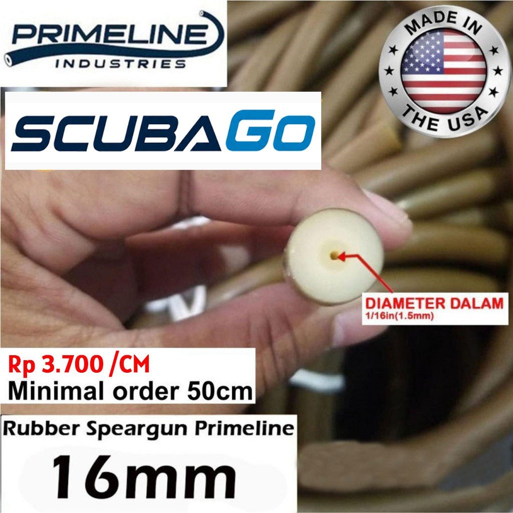Karet Speargun Primeline Rubber Band Spearfishing 16mm Small ID Light Brown Selam