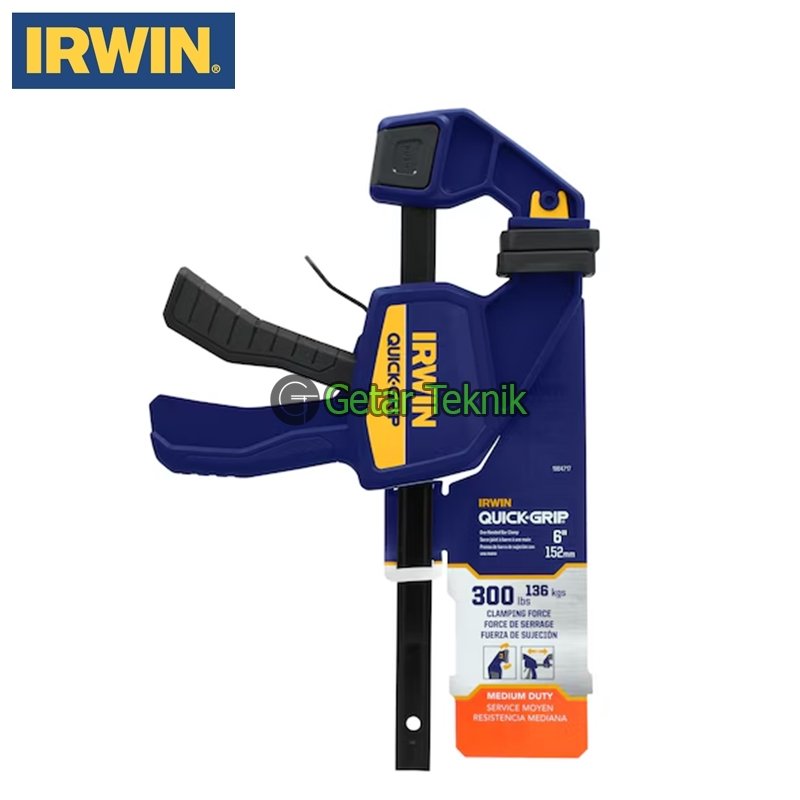 Clamp 6 inch Irwin 1964717 Quick Grip 300 Lbs