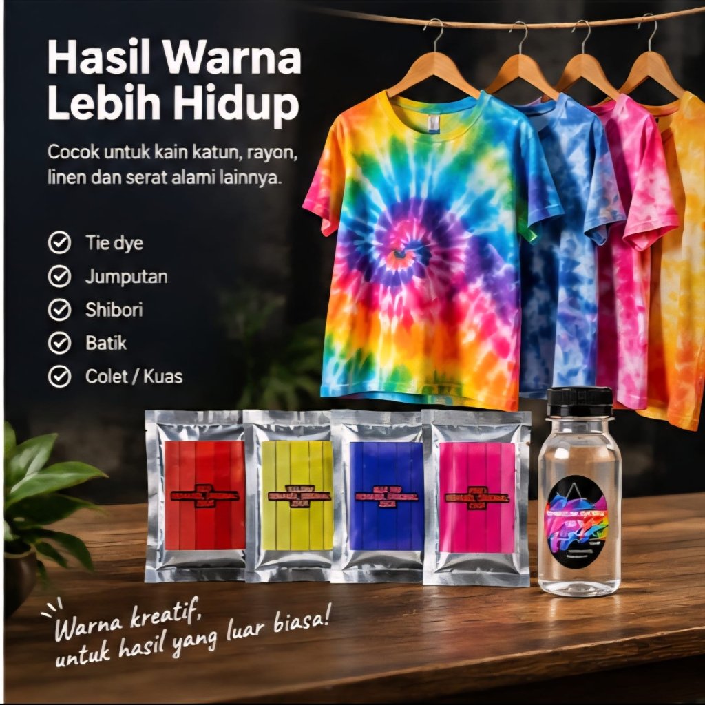 Pewarna tie dye Remasol perbungkus 25 gram MERK REMASOL ASLI