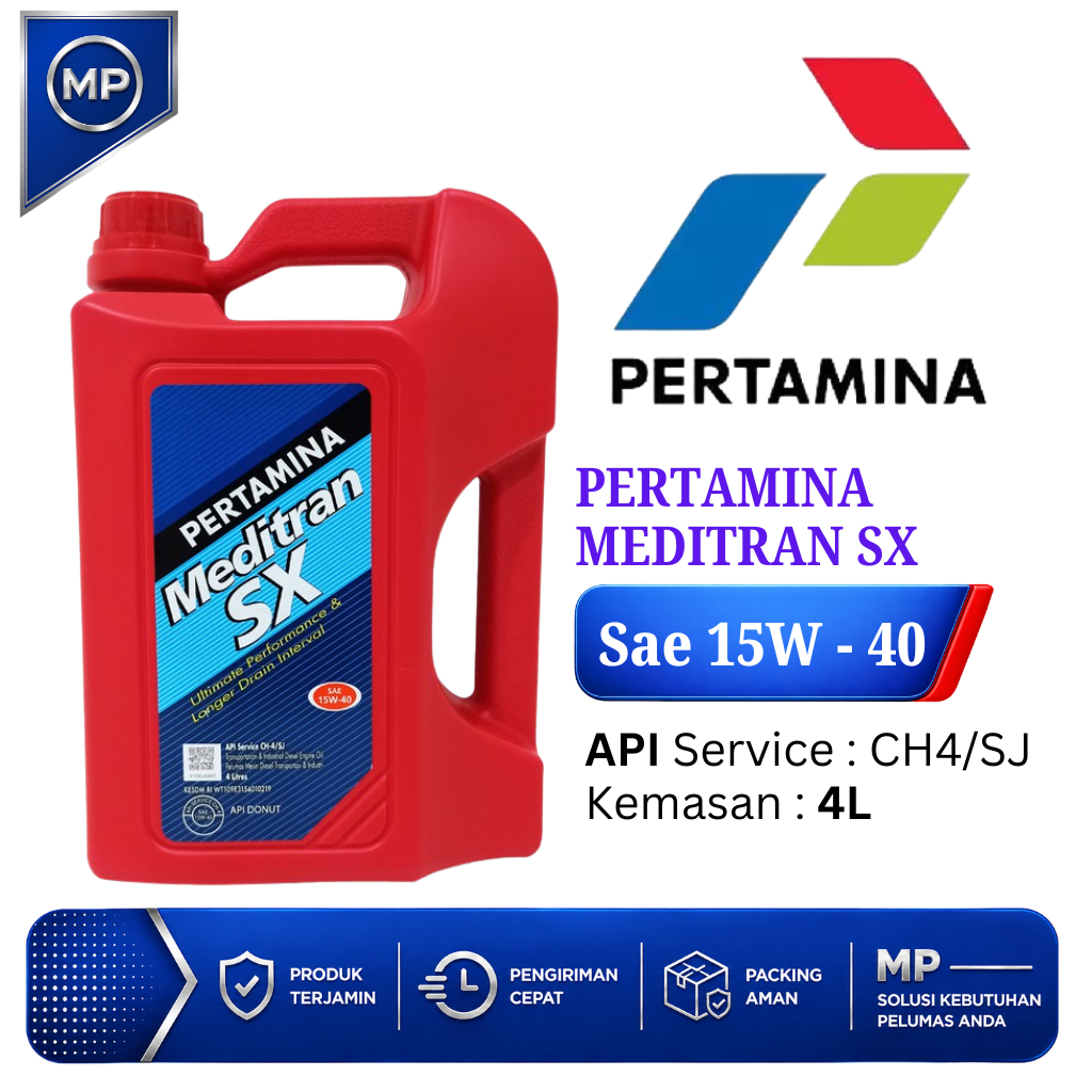 Oli Mesin Diesel Pertamina Meditran SX 15W-40 / Meditran / Pertamina 4 Liter
