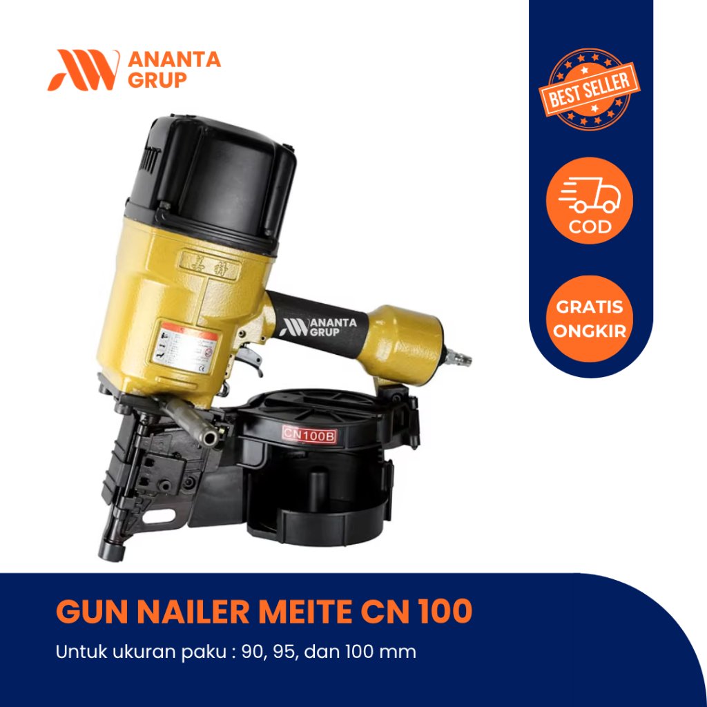 Meite CN100 Gun Nailer | Mesin Paku Pallet Coil Nailer