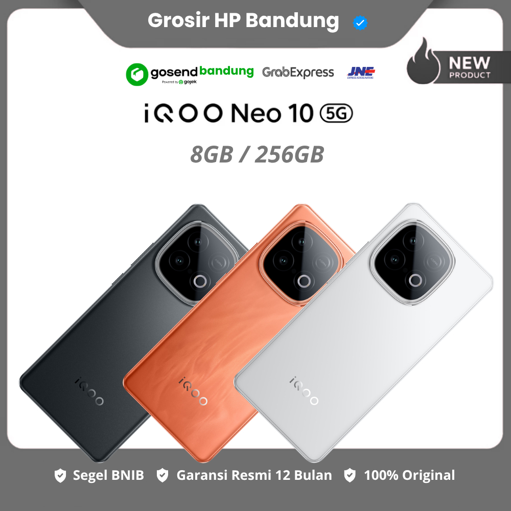 IQOO NEO 10 5G 8GB/256GB No Repack. Segel Pabrik/BNIB. Garansi Resmi Vivo 12 Bulan