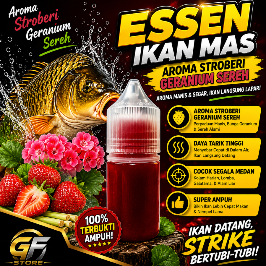 Essen Stroberi Geranium Sereh Umpan Mancing Jitu