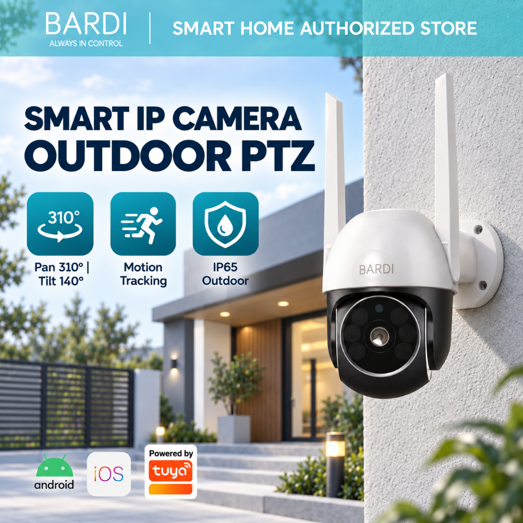BARDI CCTV Outdoor PTZ TPD Smart IP Camera 310° View Security Kamera Pantau Jarak Jauh Dua Arah