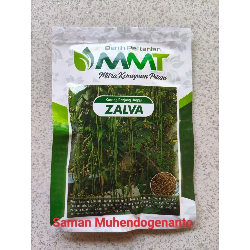 Benih kacang Panjang ZALVA 100 gram MMT - Bibit Kacang Panjang ZALVA