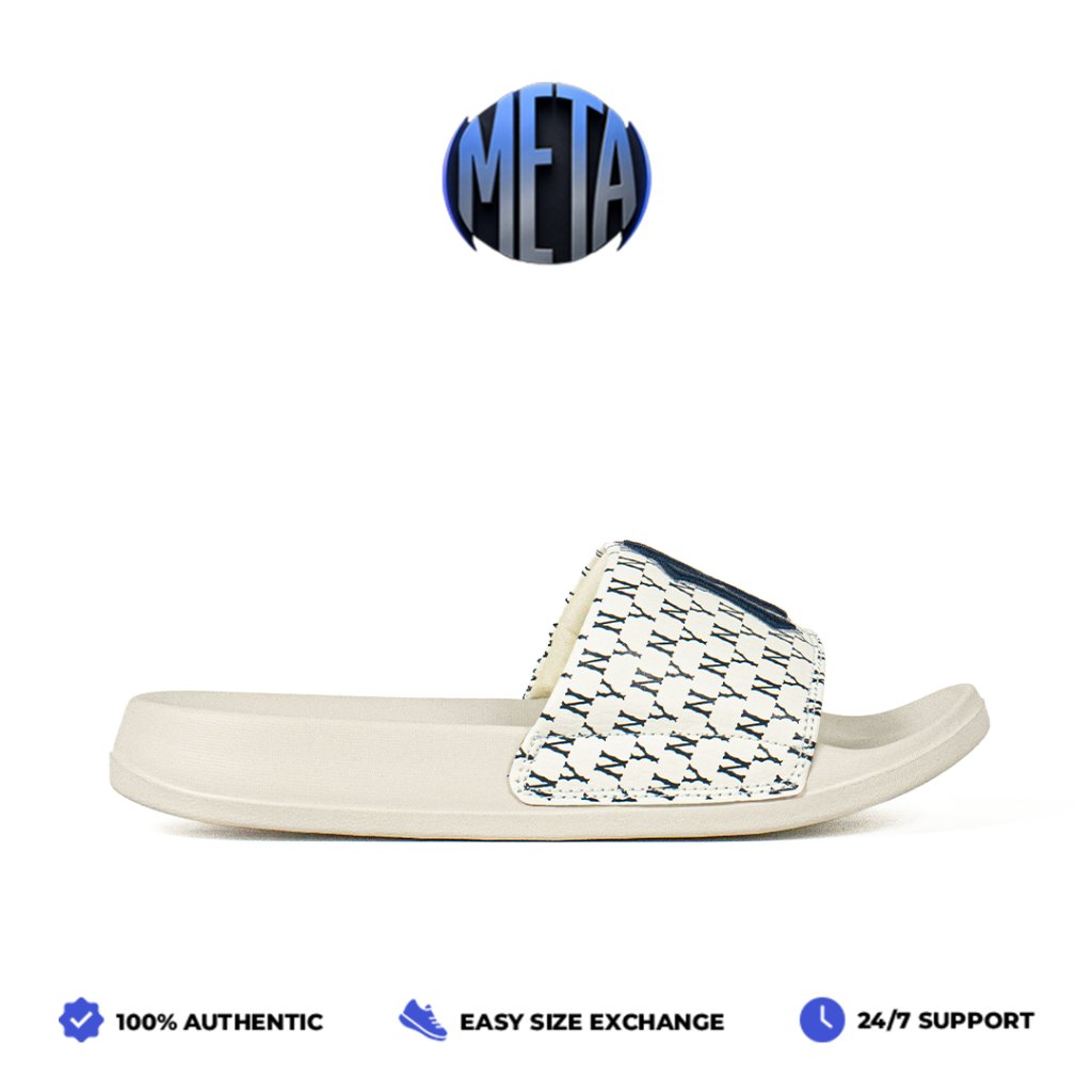 Meta Shoes - Sandal Korea MLB New Mound Monogram New York NY Yankees White Sendal Slide Slippers Cas