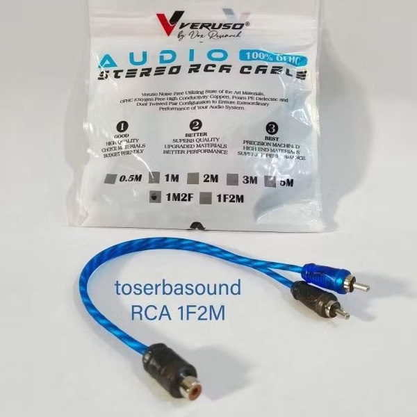 Kabel Audio RCA Cabang (1F2M/1cewe 2cowo) (1M2F/1cowo 2cewe) OFHC Veruso by Vox Research audio mobil