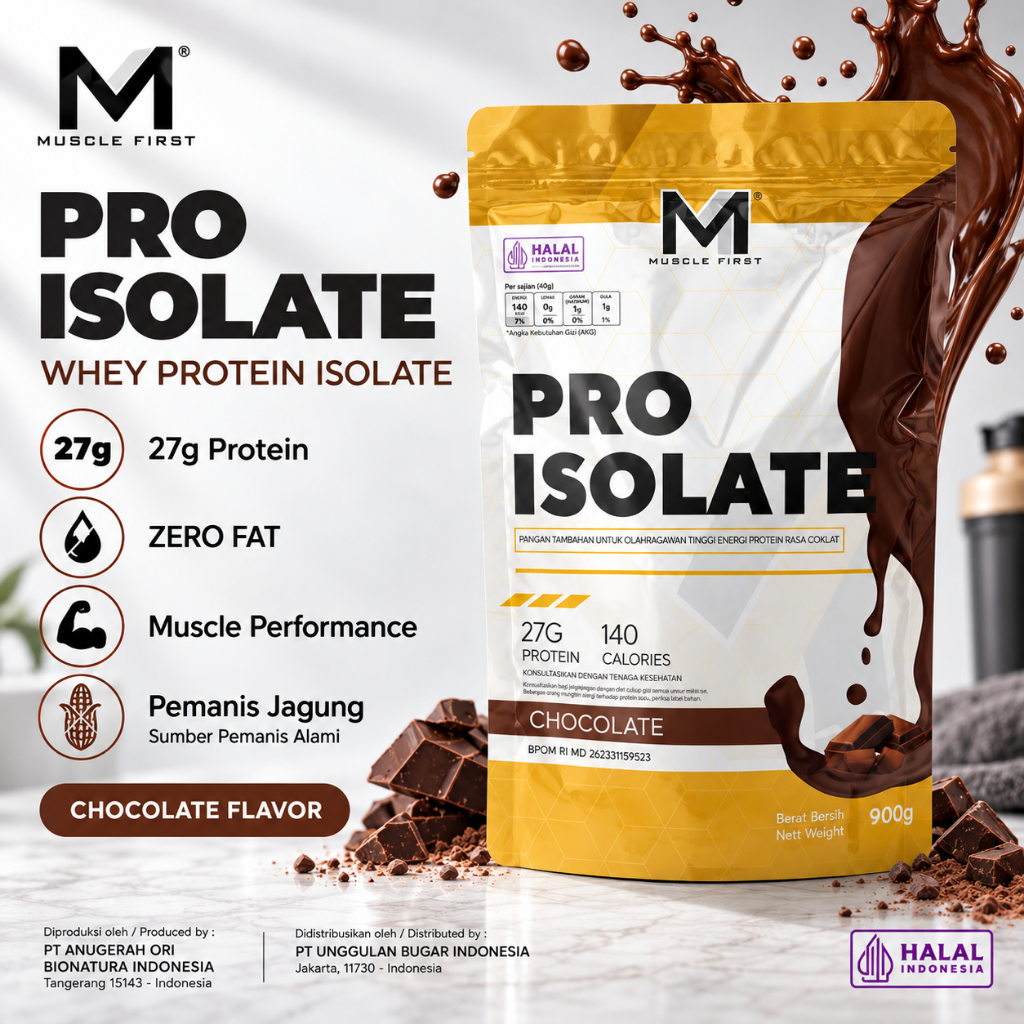MUSCLE FIRST Pro Isolate 2lbs/900gr - Whey Protein Suplemen Fitness